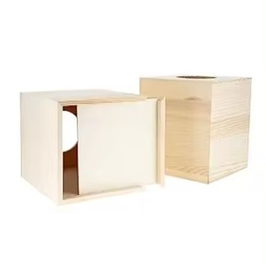 Hot selling wooden <b>tissue</b> box Modern wooden <b>Paper</b> Facial <b>Tissue</b> Box Holder Square <b>Tissue</b> Box Covers at affordable price - Product Image 3