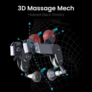 Fauteuil de massage inclinable pour tout le corps avec fonction de bascule en apesanteur, chauffage du dos et des mollets, modes automatiques, rouleau pour les pieds Bluetooth, pour la maison - Product Image 4