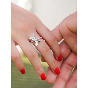 Anillo Flirty Two Butterfly Silver Diamond - Product Image 2
