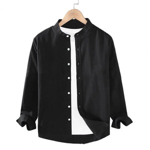 New Designer 100% <b>Linen</b> Long Sleeved <b>Shirt</b> <b>Men</b> Casual Solid <b>White</b> Button up <b>Shirts</b> <b>for</b> <b>Men</b> Top - Product Image 1
