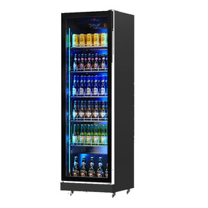 Congélateur commercial vertical à porte vitrée pour supermarché, grande capacité, pour la conservation des aliments crus et la présentation de produits, 4 compartiments de congélation. - Product Image 6