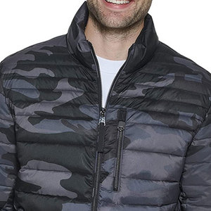 Men's XL Size Winter Bubble <b>Jacket</b> 100% Breathable and Windproof Custom Printed Design with Stand Hooded Collar <b>Light</b> Feature - Product Image 5