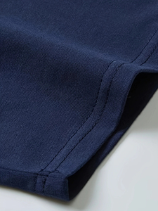 Venta al por mayor de camisetas con cuello de pico para hombre Casual de manga corta de color sólido 100% de algodón de punto ecológico transpirable suave cómodo a granel - Product Image 4