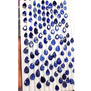 164 pièces de Bangkok bleu saphir 11mm à 20mm poire facette 555 cts lot Iroc ventes qualité saphir coupe pierre précieuse US $256 pour tous - Product Image 2