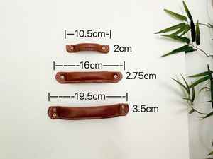 Rusticcharm ลูกบิดหนังวัวขัดเงา, ลูกบิดมือจับแบบดึงสไตล์ความรักสำหรับประตูตู้เฟอร์นิเจอร์ตู้เสื้อผ้าห้องครัว - Product Image 4