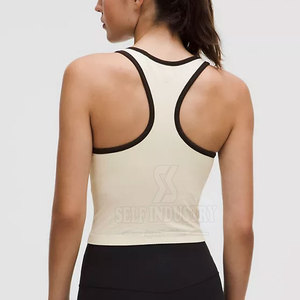 Pakistán hizo diseño único mujeres Yoga Crop Top uso al aire libre venta al por mayor mujeres sin costuras Yoga Crop Top - Product Image 3