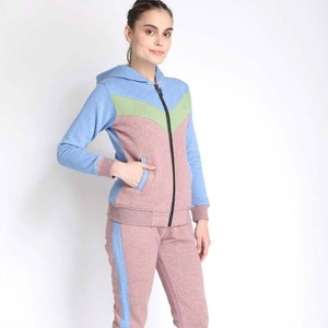 Ensemble de survêtement à fermeture éclair pour femmes de qualité supérieure respirant et extensible combinaison de jogging deux pièces pour le fitness, le yoga, - Product Image 2