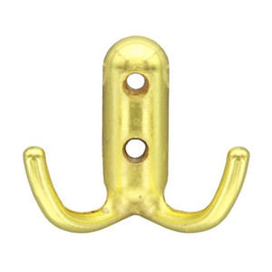 Appendiabiti a 2 posti in oro lucido (confezione da 2) - Product Image 1
