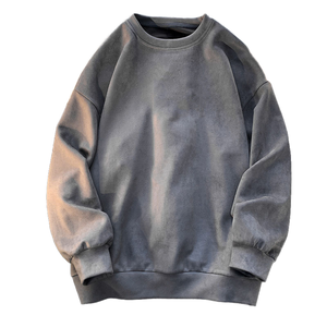 Invierno estilo americano peso pesado algodón sudadera fábrica personalizada Vintage manga larga bordado lavado Regular - Product Image 4