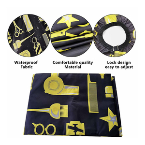 Nuevas capas de corte de pelo coloridas personalizadas Poliéster Impermeable Salón Peluquería Diseñador Estilista Capa de peluquero - Product Image 3