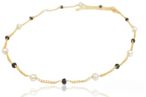 925 <b>Sterling</b> <b>Silver</b> Iolite Quartz and Pearl <b>Necklace</b> With Gold Plated Best Gift for Valentines Day and New Year - Product Image 4