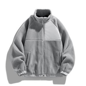 New Fashion Warm Stand <b>up</b> Collar Canvas 100% Cotton Autumn Windproof <b>Zip</b> <b>up</b> <b>Jacket</b> with Front Pockets for Men - Product Image 3