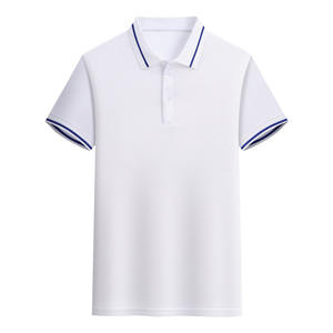 Vêtements de travail personnalisés avec logo OEM, vêtements d'entreprise d'été à manches courtes et tissu gaufré pour chemise polo homme - Product Image 3