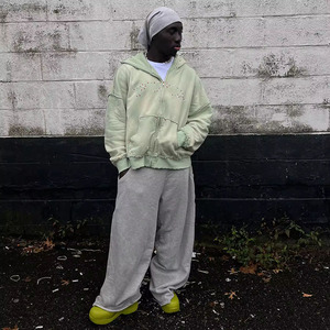 Newest Style Men's Winter <b>Acid</b> Wash Hoodie Customized Design Logo Print Drop Shoulder Oversized 100% <b>Organic</b> Cotton Hip Hop - Product Image 3