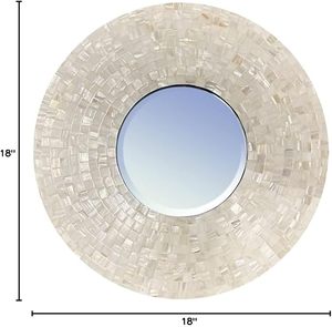 18 \ "x 18 \" แม่ของมุกกระจกไม้กรอบสำหรับบ้านห้องนั่งเล่นห้องน้ำตกแต่งผนังสำหรับคริสต์มาส - Product Image 3