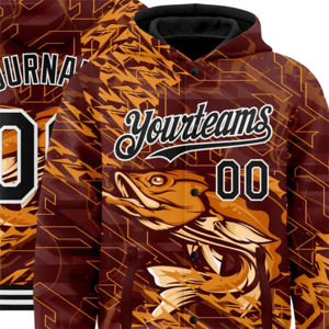 Sweat-shirt d'équipe pour hommes en gros personnalisé, de haute qualité, 100% polyester, pour sublimation complète, imprimé dauphin et poisson - Product Image 4