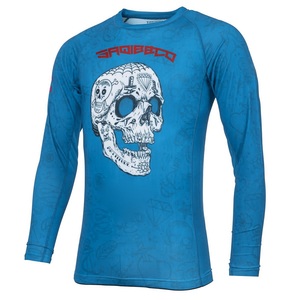 เสื้อแรชการ์ดผ้าทนทานพิมพ์ลายแบบกำหนดเอง แห้งเร็ว ระบายอากาศได้ดี ป้องกันแบคทีเรีย พร้อมเทคโนโลยีการพิมพ์แบบรีดร้อน - Product Image 6