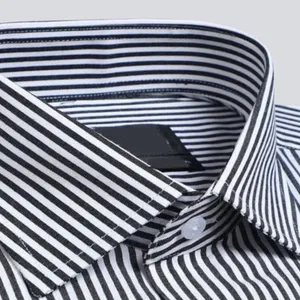 Camisa formal masculina preto e branco para trabalho e negócios