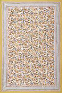 Tendance 2025 Indien Main Bloc Floral Imprimé 100% Pur Coton Nappe Cadeau De Mariage Couverture De Table - Product Image 2