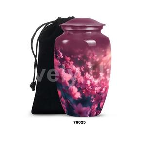 Urna para adultos de cremación de aluminio de mariposa grande hermosa para cenizas humanas, urna funeraria de tamaño completo con bolsa de terciopelo gratis - Product Image 2