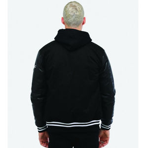 Collège Varsity Veste Turn down Épaule Baseball Hommes Veste En Cuir Véritable Pakistan Fabrication Prix Tissu Matériel - Product Image 4