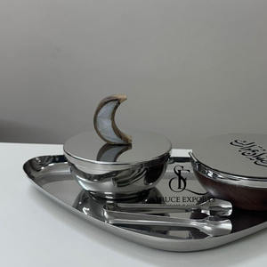 ชุดเตาเผาบخูร์อิสลาม รอมฎอน มูบาร็อค พร้อมถ้วยไม้ ฝาปิดรูปพระจันทร์เสี้ยว ที่คีบ และถาด สำหรับเทศกาลรอมฎอนและอีดในตะวันออกกลาง - Product Image 6