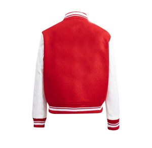 Veste de baseball en laine avec logo personnalisé automne hiver veste de baseball décontractée en laine universitaire manches en cuir veste universitaire pour femmes - Product Image 6