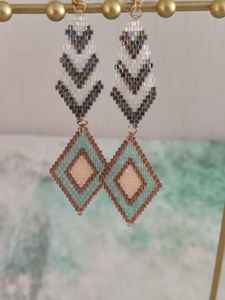 Handmade Butterfly Beaded Trendy <b>Wedding</b> Drop Earrings - Product Image 6