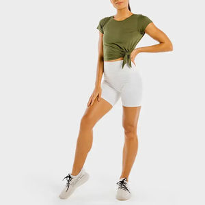 Haut court de yoga sans couture personnalisé pour femmes Séchage rapide et Respirant Gym Course à pied Entraînement athlétique Minceur Utilisation Matériau souple et extensible - Product Image 5