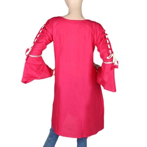 Kurti Corto Bordado para Mujer - Rosa - Product Image 3