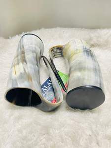 Ensemble de gobelets à café et à bière de Style animal de corne de buffle Viking poli de Falak World Export India - Product Image 6