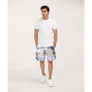 Short tie-dye pour hommes, décontracté et gym, à usage extérieur, avec logo personnalisé, short léger à motifs solides, à vendre, au prix de gros - Product Image 3