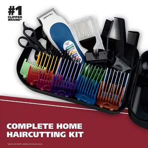 Kit de Corte de Cabello Profesional Color Pro, 29.59 Onzas, Cuchilla de Acero Inoxidable, Eléctrico, Incluye Accesorios Adicionales, Azul - Product Image 5