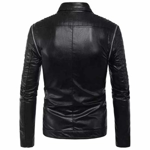 Chaqueta de Cuero de Cordero Negra para Hombre, Diseño Pakistaní, con Cuello Alto y Cierre de Cremallera, para Invierno, Nueva Moda 2025 - Product Image 6