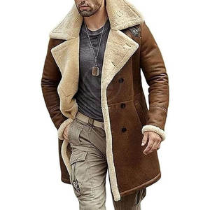 Hot Selling <b>Men</b> Clothing Shearling <b>Leather</b> <b>Long</b> <b>Coat</b> New Fashion Windproof Breathable <b>Men</b> Shearling <b>Leather</b> <b>Long</b> <b>Coat</b> - Product Image 1