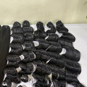 Tissage en lot de cheveux humains, vente en gros, paquets de cheveux brésiliens bon marché, cuticules vierges alignées, Extensions de cheveux humains - Product Image 3