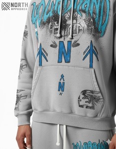 Impression graphique personnalisée DTG, 100% coton, coupe classique vintage, léger, streetwear, uni, respirant, pour homme, hiver - Product Image 3