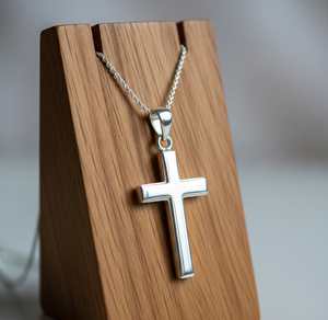 Collier unisexe en argent sterling 925 sur mesure pendentif croix en vermeil chaîne de chandail lourd plaqué or bijoux fins cadeaux de fêtes - Product Image 6