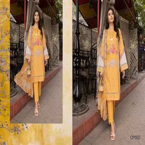 CHARIZMA belles robes décontractées chemise de pelouse imprimée avec mousseline de soie Dupatta Style indien pakistanais vêtements en gros - Product Image 2