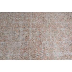 Turkish Vintage Area Rug 4.3x6.6 ft, <b>Brown</b> Gray Camouflage <b>Wool</b> Rug - Product Image 5