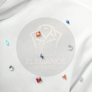 เสื้อแจ็คเก็ตขนแกะมีฮู้ดหนาสำหรับผู้ชายในฤดูหนาวสินค้าสีขาวพร้อมฮู้ดดีไซน์ประดับพลอยเทียม - Product Image 4