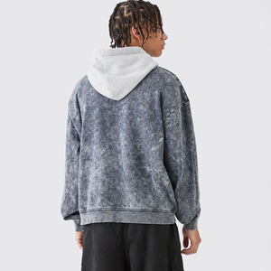Acid Wash Hoodies 80% Cotton 20% Polyester <b>Sweatshirts</b> Hoodie Customized Screen Printed Hoodie - Product Image 2