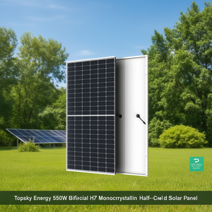 Panneau solaire monocristallin HJT bifacial à demi-cellules Topsky Energy 550W - Product Image 3