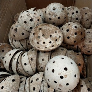 Maison d'oiseau et de poisson en coquille de noix de coco naturelle faite à la main petits meubles pour animaux de compagnie - Product Image 5