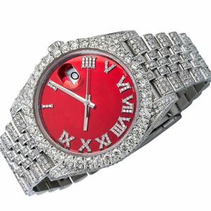 Montre de luxe IcedOut Buss Down Vvs Moissanite en diamant Fournisseur de montres mécaniques en acier inoxydable faites à la main pour femmes - Product Image 2