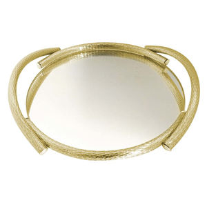 Plateau de service créatif pour décoration de maison en métal argenté nickel verre cristal fruits secs - Product Image 6