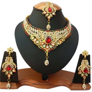 Collier vintage en alliage de cristal et strass imitation bijoux, multicolore, pour femmes, fiançailles, mariage, anniversaire, fête - Product Image 1