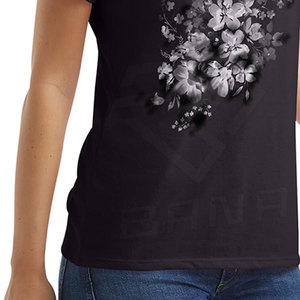 T-shirt à col en coton respirant solide au design personnalisé pour femmes de haute qualité à séchage rapide taux de gros été à manches courtes en plein air - Product Image 5