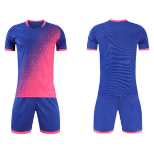 Maillots de football personnalisés en gros pour ensembles de football 100% polyester à séchage rapide respirant imprimé par sublimation automne court - Product Image 1