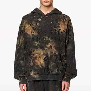 Meilleure Vente – Sweat à Capuche Polaire Homme Hiver, Qualité Supérieure, Effet Délavé Acide, Design Vieilli, Respirant, Confortable, Brodé, OEM, 100% Coton - Product Image 4